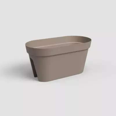 Jardinière pour balcon Capri - 30 x 60 x H 30 cm - Gris taupe