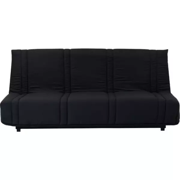 Banquette clic clac 3 places - tissu Noir - Style contemporain - L 193 x P 92 cm - LENA