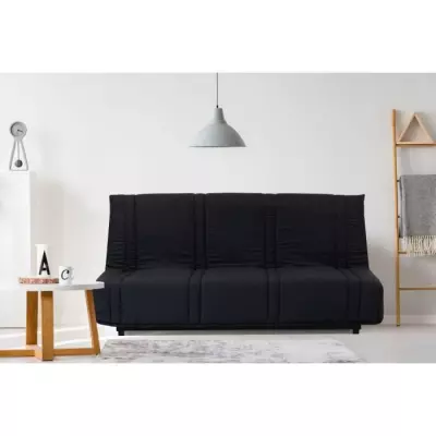 Banquette clic clac 3 places Noir - Style contemporain - LENA
