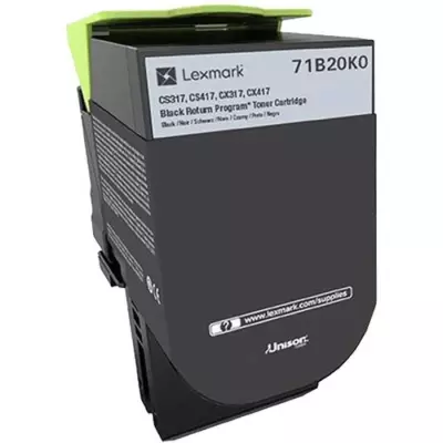Cartouche de toner noir Lexmark 71B20K0 - Programme de retour