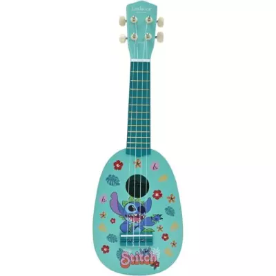 Ukulélé Stitch 53cm: Bois, 6 cordes Nylon, Guide inclus