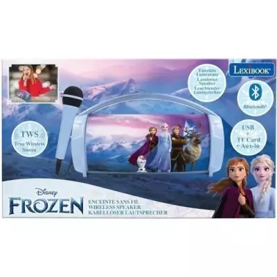 Enceinte Bluetooth Sans-Fil La Reine des Neiges Lumineuse - Idéale pour les enfants