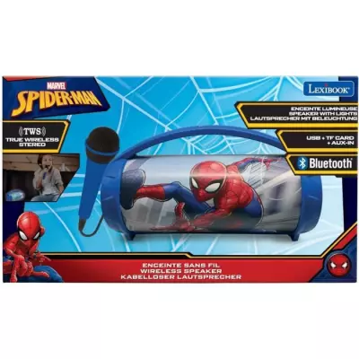 Enceinte Bluetooth Sans-Fil Lumineuse avec Micro Spider-Man - MICRO - KARAOKE ENFANT