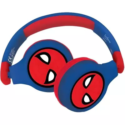 Casque Spider-Man 2 en 1 Bluetooth et filaire pour enfants - Confortable et pliable