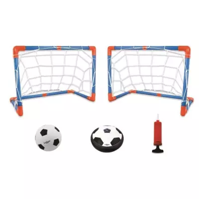 Jeu de foot aéroglisseur lumineux en mousse avec cages et ballon