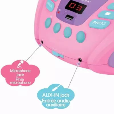 Lecteur CD Licorne Bluetooth pour Enfant - Effets Lumineux - USB