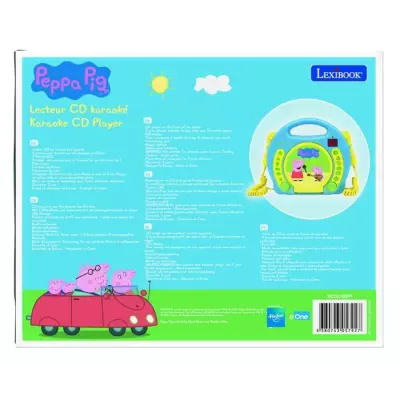 Lecteur CD Karaoké Peppa Pig avec 2 microphones - LEXIBOOK : Un divertissement musical pour enfants