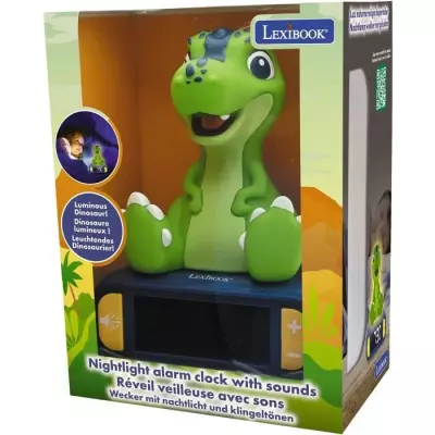 Réveil digital Dinosaure avec veilleuse et effets sonores