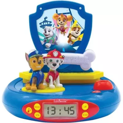 Réveil Projecteur PAT' PATROUILLE pour chambre enfant - LEXIBOOK