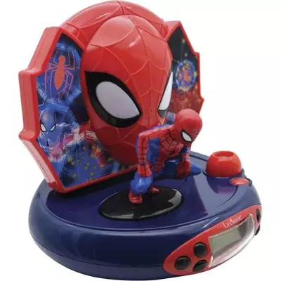 Réveil projecteur Spider-Man avec effets sonores et veilleuse - LEXIBOOK