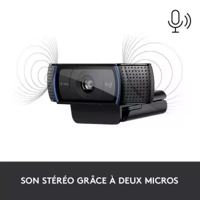 Webcam - Full HD 1080p - Logitech - C920 - Microphone intégré Webcam - Full HD 1080p - Logitech - C920 - Microphone intégré