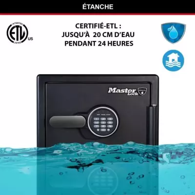 Coffre-fort MASTER LOCK LFW123FTC: Ignifuge, Etanche XL 33,6L