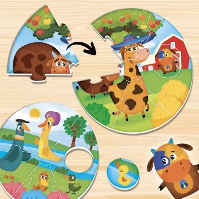 Jeu de logique Montessori - Associez chiots et mères - Découverte des animaux