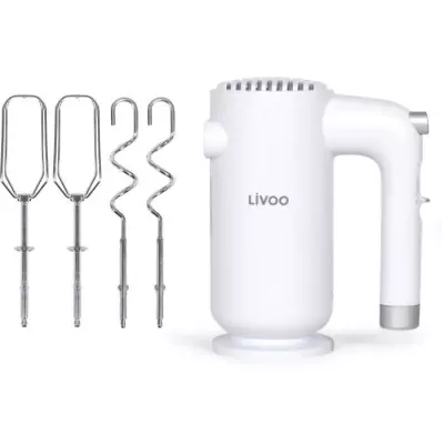 Batteur électrique LIVOO 250W - 5 vitesses - Fonction turbo - Blanc