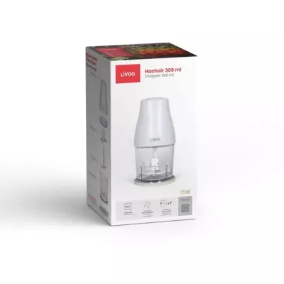 Hachoir électrique LIVOO 300 ml - 400W - 1 vitesse - Blanc