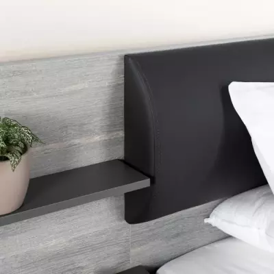 Ensemble lit adulte 140x190 chêne + chevets et tête de lit - Bois FSC® 100% - Responsable