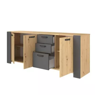 Buffet LOFT Parisot - Style chêne artisan - Fabriqué en France