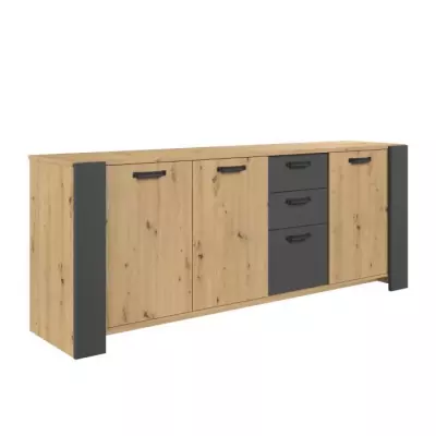 Buffet LOFT Parisot - Style chêne artisan - Fabriqué en France