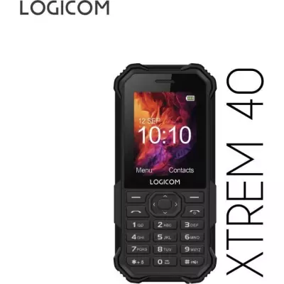 Téléphone portable LOGICOM XTREM 40 - Noir | Dimensions compactes: 16x8x5 cm