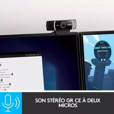 Webcam - Full HD 1080p - Logitech G - C922 Pro - Microphone intégré - Stream