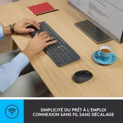Ensemble clavier souris Logitech MK235 Sans fil - Compact et pratique