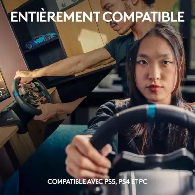 Volant de course et pédales G923 - Logitech G - PS5, PS4, PC