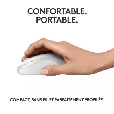 Souris sans fil Logitech M240 Blanc - Compacte et ergonomique