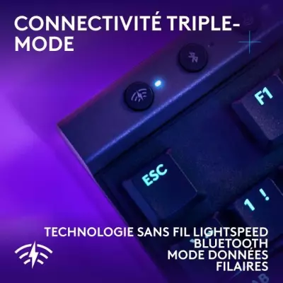 Clavier gamer sans fil Logitech G515 Lightspeed TKL - Noir