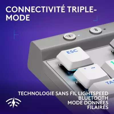 Clavier Gamer Sans Fil Logitech G515 Lightspeed TKL - Blanc