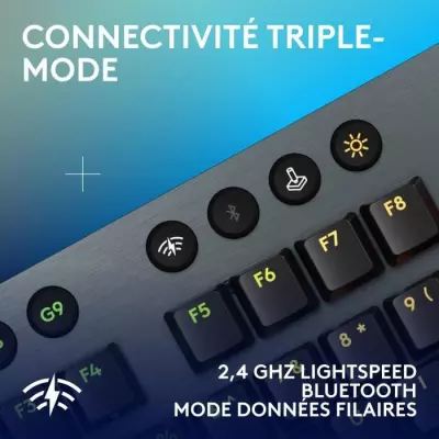 Clavier gamer sans fil Logitech G915 X - Switch clicky - Noir