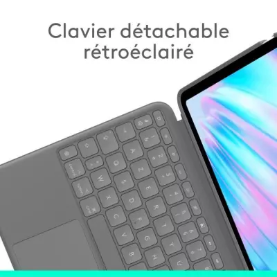 Étui clavier Combo Touch Logitech pour iPad Air 11 pouces (M2) - Compact et performant