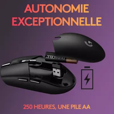 Souris gamer sans fil Logitech G305 Lightspeed - Performances ultimes