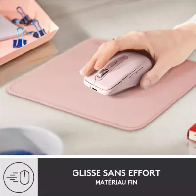 Tapis de souris Logitech Studio Rose - Glissement facile