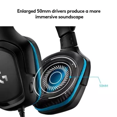 Casque gamer filaire Logitech G432 avec micro - Noir