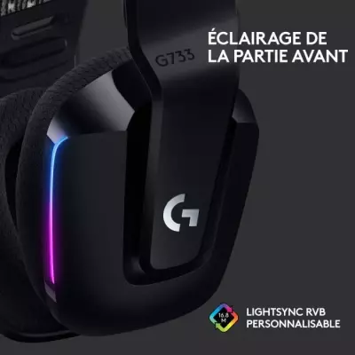 Casque gamer sans fil LOGITECH G733 Lightspeed - Noir