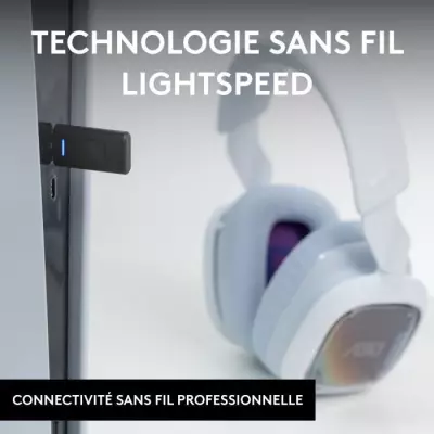 Casque gamer sans fil Logitech G A30 - PS, PC, Mobile - Blanc
