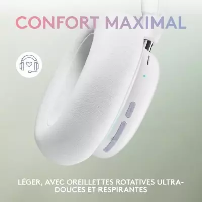 Casque Gamer Sans fil Logitech G735 Lightspeed Blanc