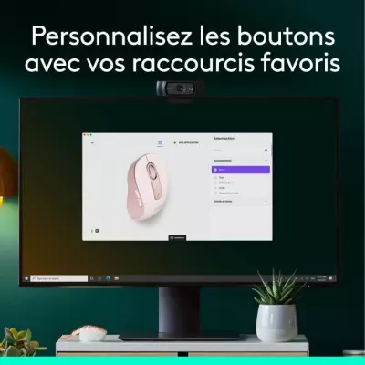 Souris sans fil Logitech M650 - Rose Silencieuse