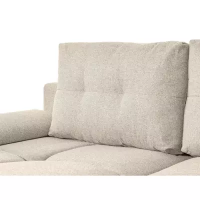 Canapé d'angle convertible 4 places CASSANDRA - Beige - FSC® 100% - L270 x P181 x H89cm