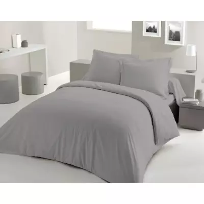 Parure de couette Lovely Home 240x260 cm en coton gris clair