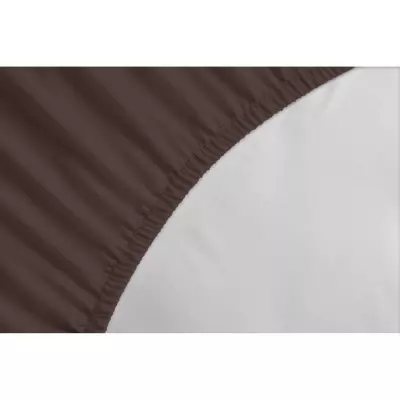 Drap-housse Marron - LOVELY HOME - 180x200+25 cm
