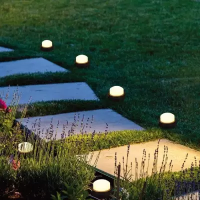 Lot de 10 mini-spots solaires lumineux pour baliser votre allée