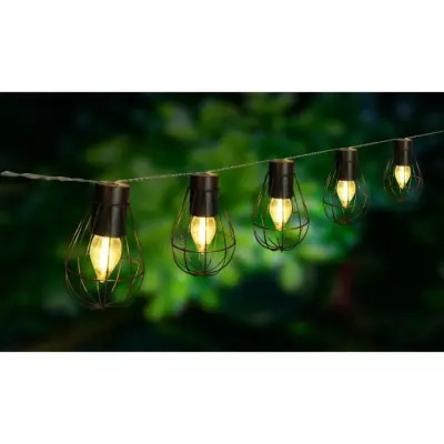 Guirlande solaire cage Keny - LUMIJARDIN - Éclairage LED extérieur