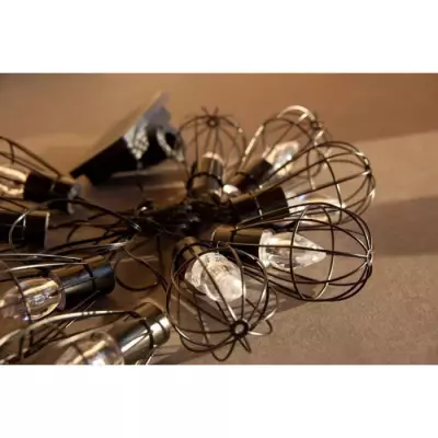 Guirlande solaire cage Keny - LUMIJARDIN - Éclairage LED extérieur