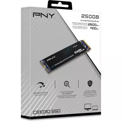Disque SSD Interne PNY CS1030 M.2 GEN3 250 Go NVMe - Performances Rapides