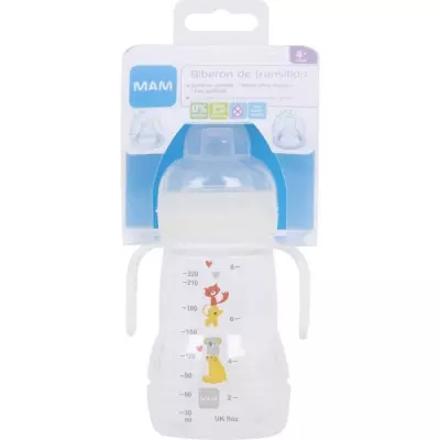 Biberon de Transition +4m Goutte Vert 220ml - Pratique et Coloré