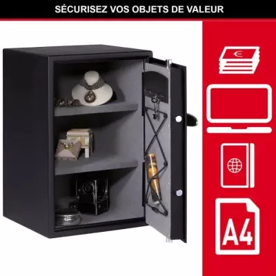 Coffre-Fort Haute Sécurité - MASTER LOCK - Combinaison Électronique - Large 61,7L