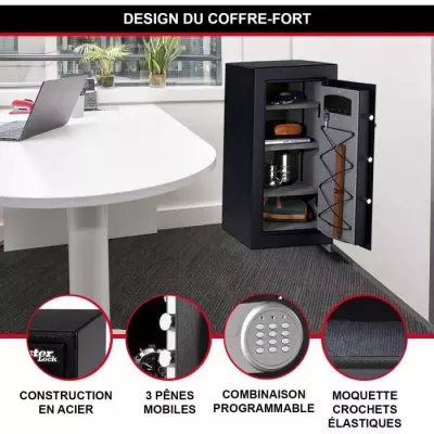 Coffre-Fort Haute Sécurité 169 L, Combinaison Électronique
