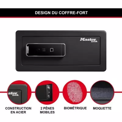 Coffre-fort biométrique Master Lock LX110BEURHRO - Protection des biens de valeur