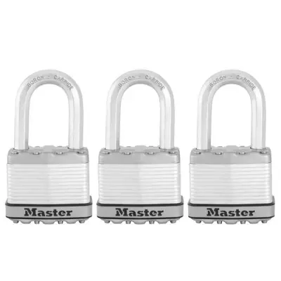 Lot de 3 Cadenas MASTER LOCK M5EURTRILF - Très Haute Sécurité